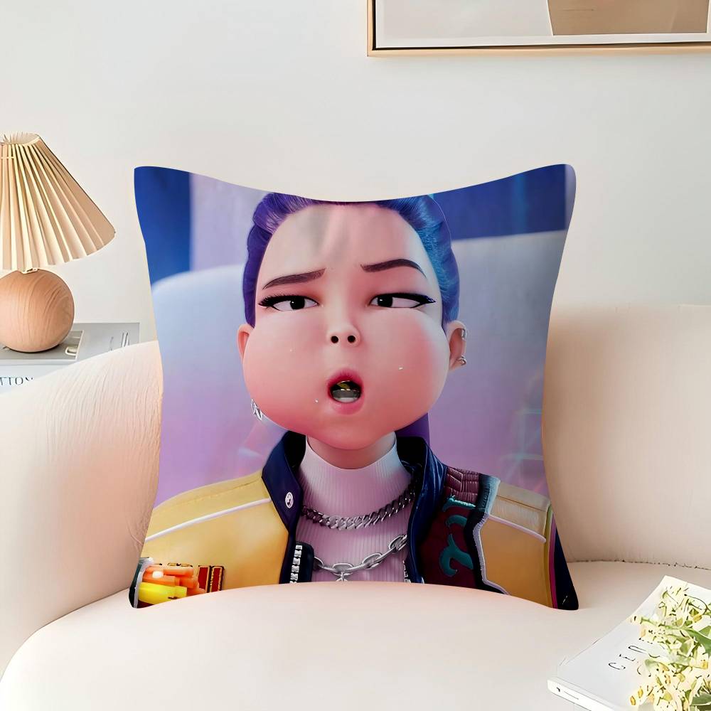 Dämonenjäger Rumi Kissenbezug Schlafzimmer Sofa Dekorative Kissenhülle mit Reißverschluss Weicher Kissenbezug