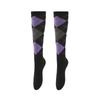 European & American Diamond Lattice Compression Leggings: High Elastic, Non-Snag, Slim Fit Cycling & Sports Socks