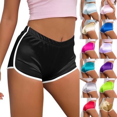 Women's Mid Waist Solid Colour Yoga Pants Exercise Short Pants
