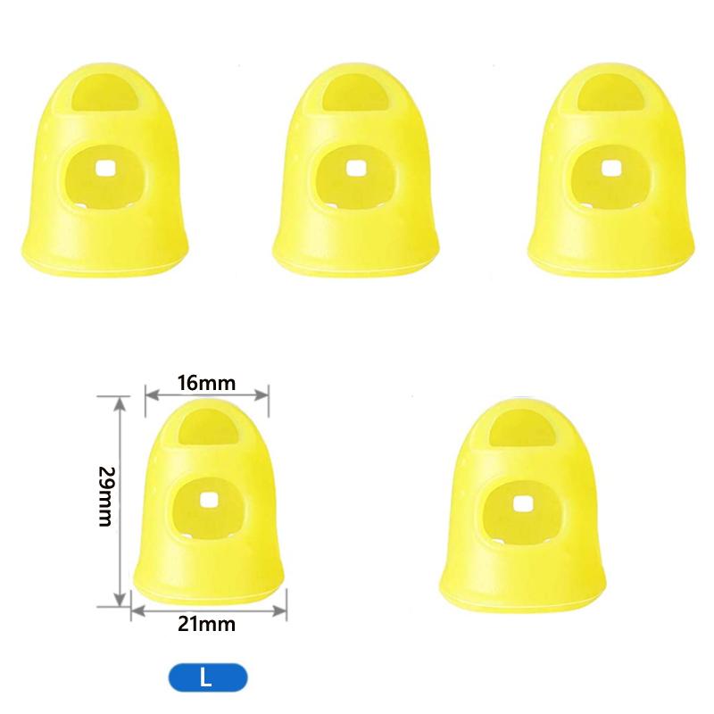 5/10Pcs Silicone Finger Sleeve Slip Antis-scalding Needle Flip Book Money Playing Piano Thimble Tip Hollowed Out Breathable