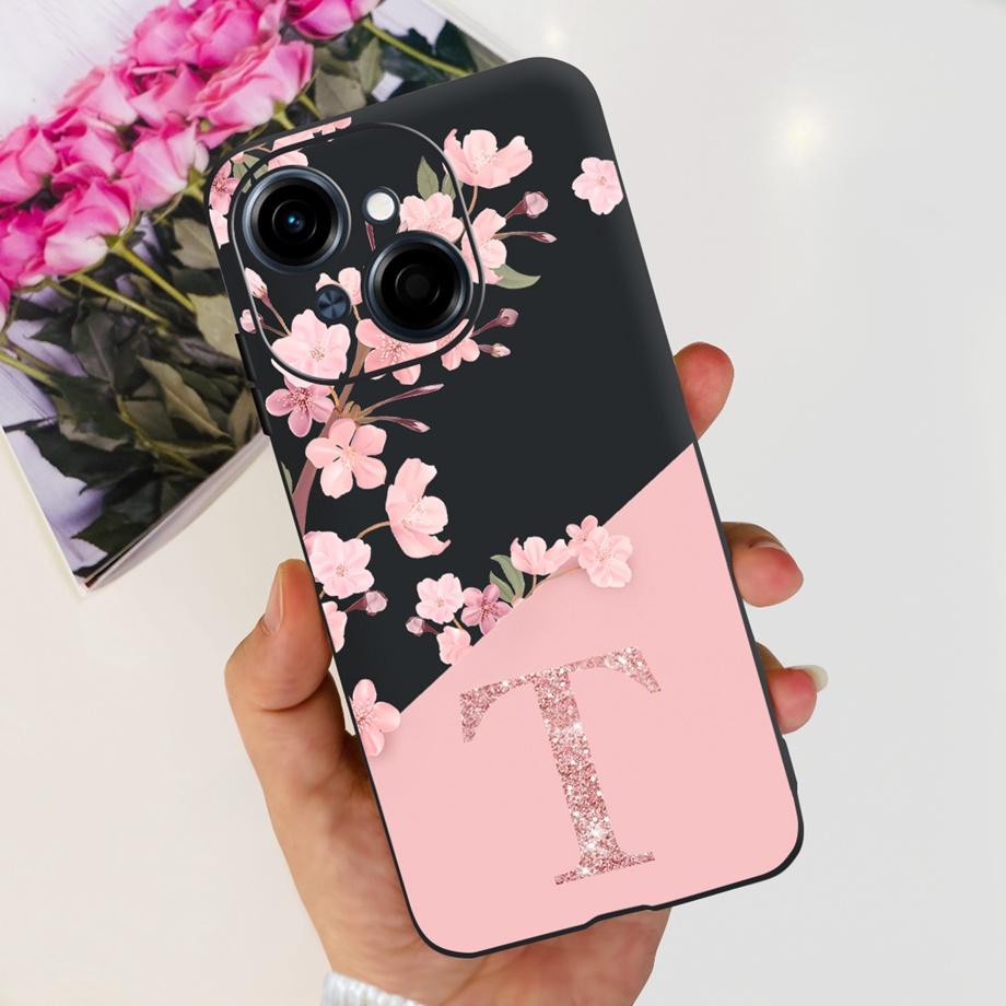 Initials Letter Pattern For Tecno Spark GO 1 Bumper Case Tecno Spark GO 2025 Soft TPU Coque Cover Capas Silicone Funda