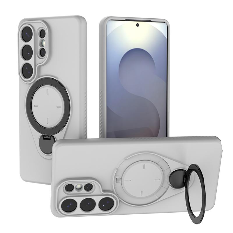 

Чехол-подставка-кольцо Magsafe Charge 360 для Samsung Galaxy S26 Plus Ultra Матовый Противоударный Бронированный Магнитный Мягкий Чехол For Samsung S26