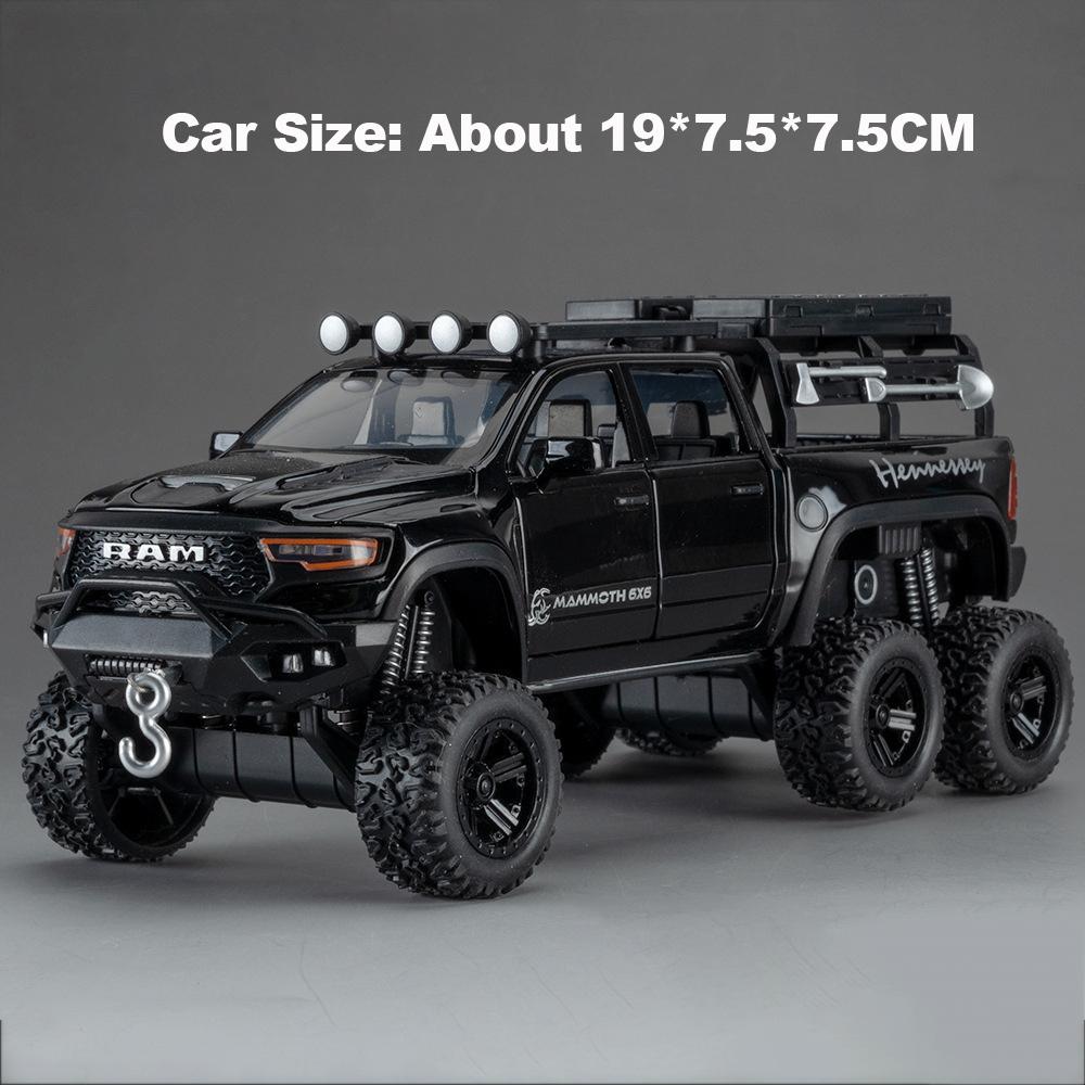 1:32 Mammoth 1000TRX 6x6 Auto Modell Spielzeug Türen Öffnen Sound Licht Fahrzeug Rückzieher Stoßdämpfer Modelle Weihnachtsgeschenke