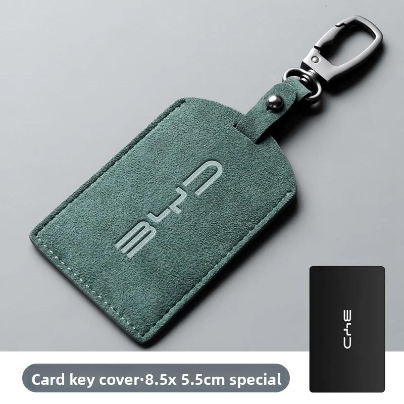 Wildleder NFC Smart Auto Schlüsselkarte Halter Schutzhülle Abdeckung Für BYD Seal Han EV Sealion 7 Song Plus Atto 3