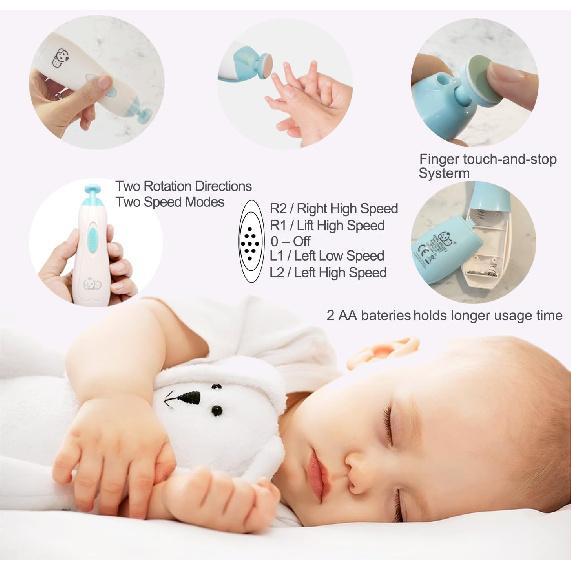 Baby Nail Trimmer 21 in 1, Usage Labeled Case & 13 Extra Replacement Tools, Royal Angels Baby Electric Nail File, Baby Nail Care, Nail Clipper