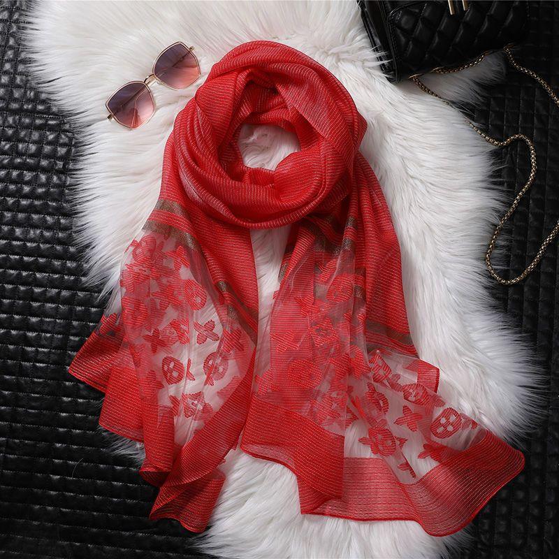 Women's Cross Embroidered Scarf Shawl Long Scarf Gift