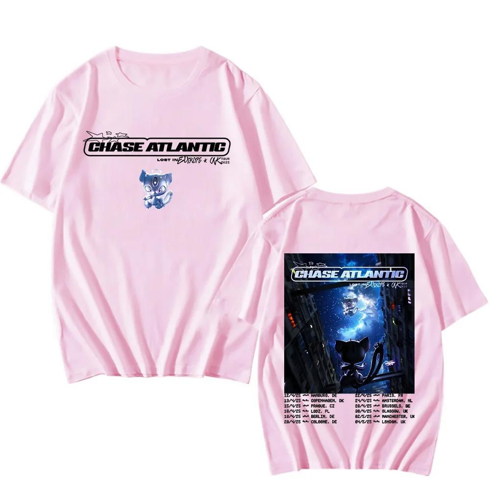 

2026 Chase Atlantic Lost in Europe and UK Tour Футболки Новые Хлопковые Футболки Высококачественные Топы с Коротким Рукавом Женские Мужские Оверсайз Футболки 4XL