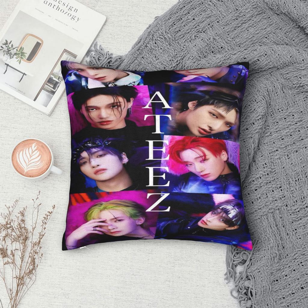 Seat Decor Ateez kpop k-pop band lemon drop Pillowcase Accessories  Pillow Cover Zippered Multi Size