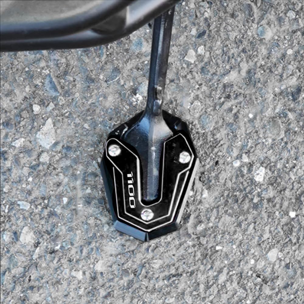 CNC Motorcycle Kickstand Pad Side Stand Enlarge Plate Compatible with 2025 Rebel 1100 T CMX1100 Rebel 1100 CMX 1100 M T 2020-2023 2024 2025 (Black)