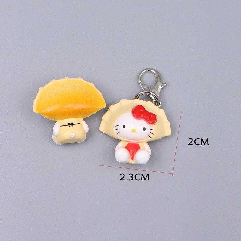 

Cartoon Demon Black Angel Hello Kitty Keychain Cute Motorcycle Kitty Keychain Pendant Bag Earphone Case Decor Accessories Gifts