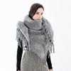 Thick Warm Tassel Square Scarf Shawl European Style Autumn Winter Fashion