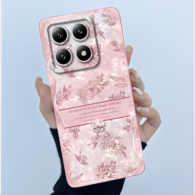 For Xiaomi 14T Pro 5G Case Soft Silicone Protective Cover Fashion Simplicity Floral Fundas for Xiaomi14T 14 T Pro Phone Coque
