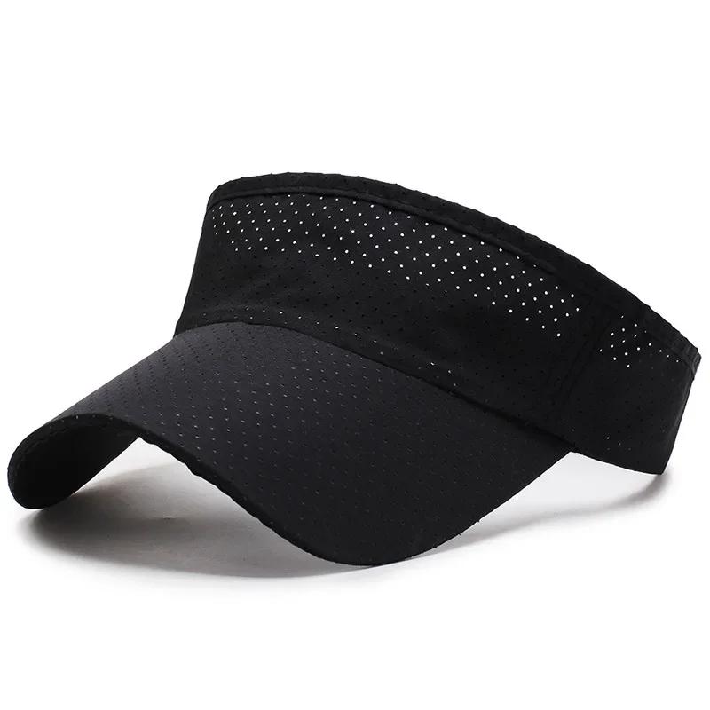 Sun Air Ventilated Permeable Air Summer Hats Men Women Adjustable Visor Uv Protection Top Empty Solid Sports Tennis Running Sunscreen Cap Hat