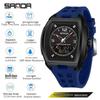 Sanda Dual Display Multifunctional Waterproof Luminous Men's Wristwatch 