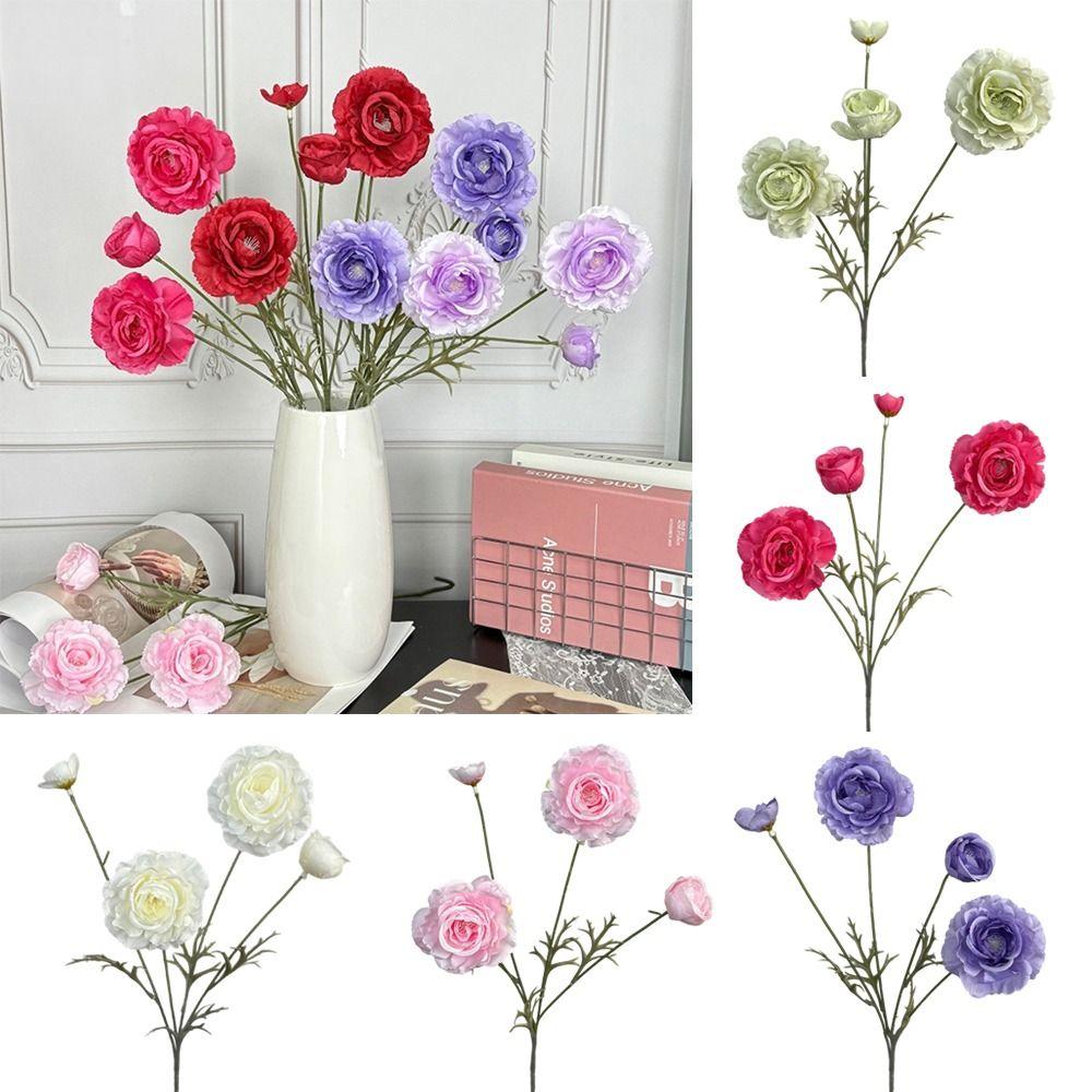 1PC 4 Heads Artificial Peony Flowers Silk Peony Color Fake Bouquet Flower Arrangement Bouquet Peony Wedding Garden Decoration