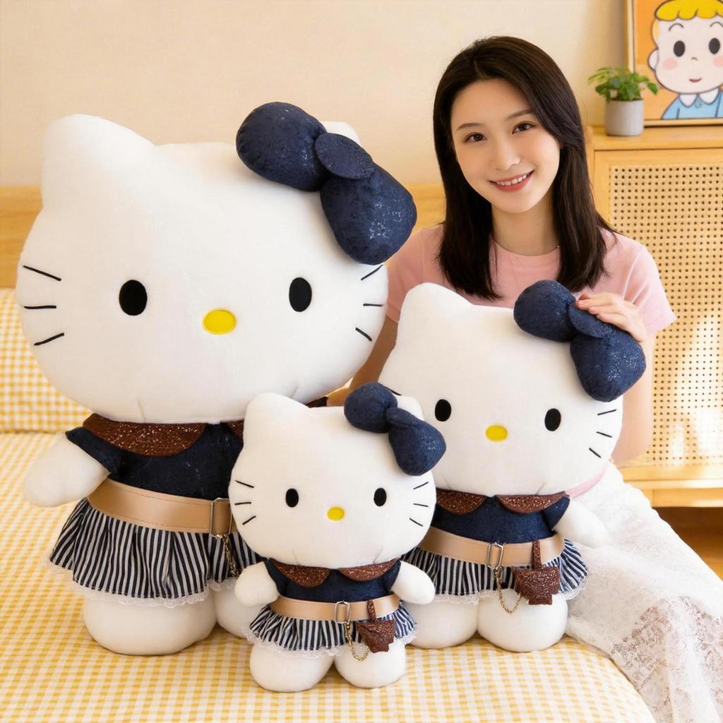 Hello Kitty Plush Doll with Bowknot - Adorable Gift & Sleep Companion for Girlfriends