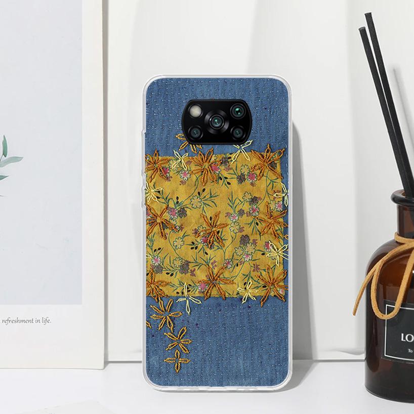 Jeans Cowboy Denim Printed Phone Case For Xiaomi Poco X7 X6 X5 M7 M8 Pro F7 Ultra Redmi 15C 15 13C 13 12C 12 10 10C 10A Art Fund