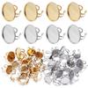 2pcs Thickened Stainless Steel Adjustable Ring Settings Blank Base Fit Round Cabochons Ring Bezels Ring Base For Jewelry Making