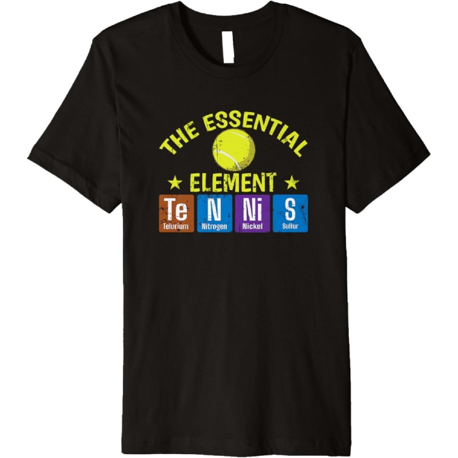 The Essential Element Tennis Chemistry Sport Premium T-Shirt(1) S чёрный