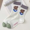 Ladies Spring and Summer Thin Cartoon Cute Dog Boneless Tube Pile Socks