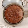 Portable Green Sandalwood Folding Vanity Mirror - Exquisite Round Design, 5 Styles Available