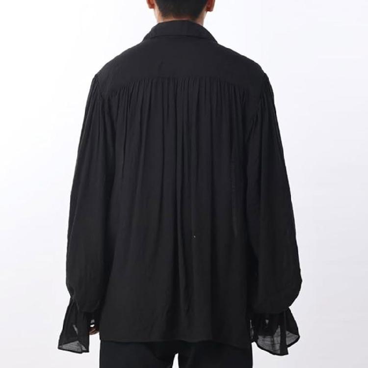 Vikingly Style Halloween Shirt Steampunks Gothic Blouse With Ruffled Sleeves Design For Men’s Costume