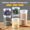 Household Plastic Material Storage Jars for Biscuits, Snacks and Tea, Food-grade Sealed Boxes, Transparent Storage Jars for Grains and Cereals