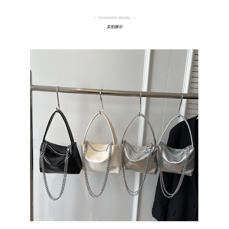 IELGY Женская универсальная серебряная сумка-мешок — фото 6