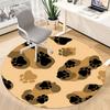 1pc PawPrints Chair Carpet for Office Non Slip, Machine Washable Rug for Office, Room Holiday Decor for Christmas, Birthday Polyester