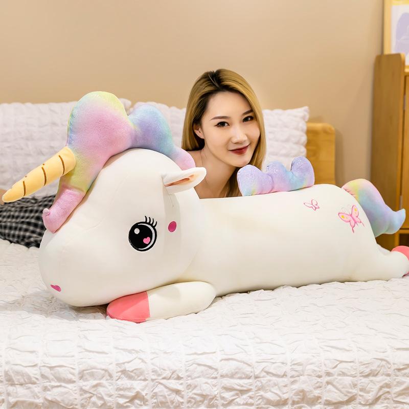 New Unicorn Doll Plush Toy Large Pillow Children's Sleeping Dolls Birthday Gift