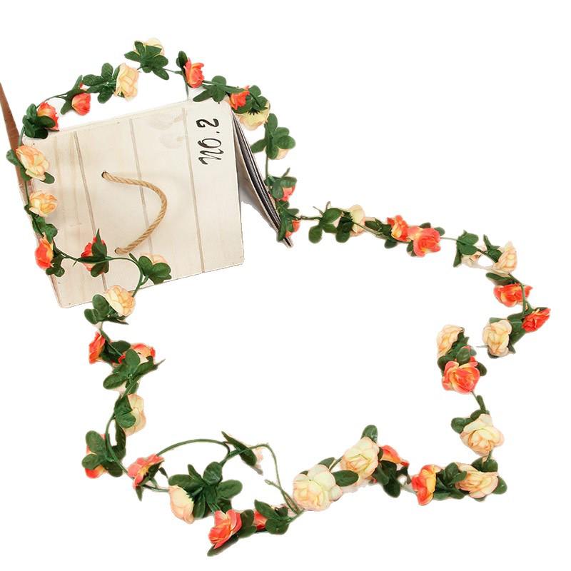 Two-Color Peony Rose Vine with 45 Heads for Air Conditioner Concealment and Soft Decoration