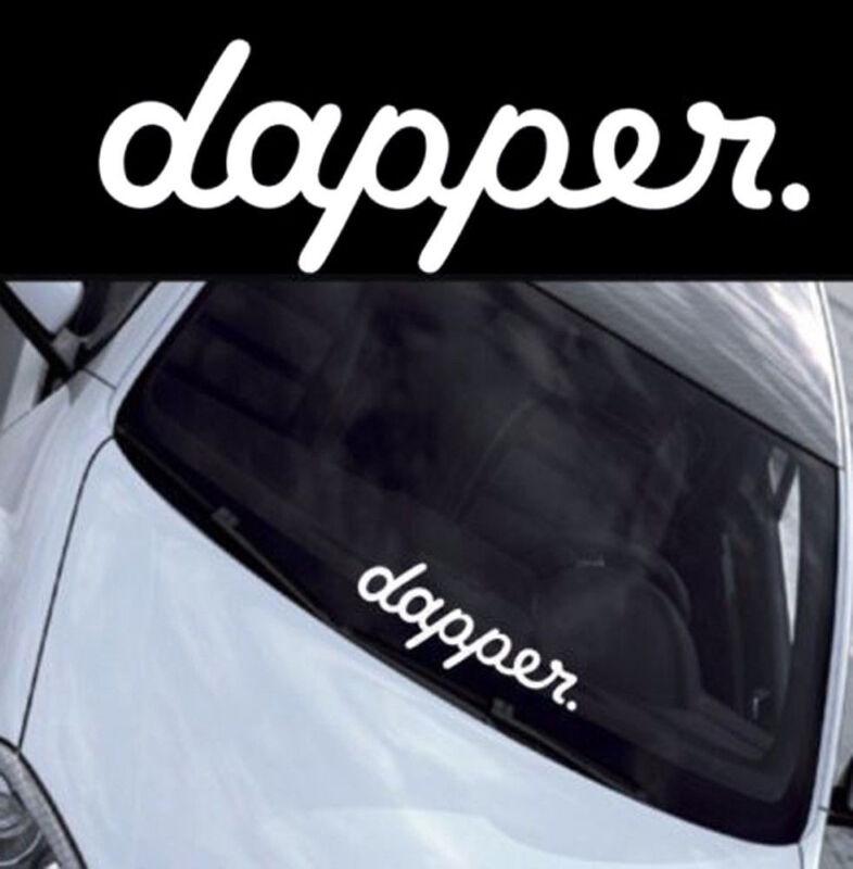 Hochwertige Weiße Dapper Auto Styling Aufkleber Decals Für Front- Und Heckscheibe Fenster Türdekor