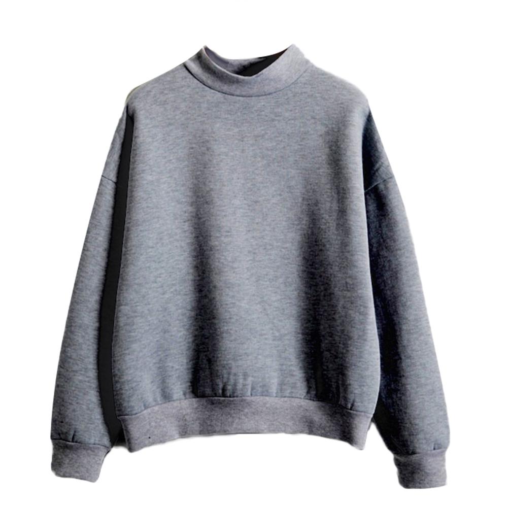 TOP-FASHION-WOMEN Autumn Winter Casual Crew Neck Long Sleeve Sweatshirt Pullover