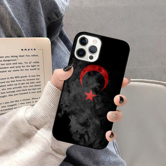 Türkei Türkische Flagge Handyhülle Rückseite für iPhone 17 Air 16 15 14 13 11 12 Pro Max Plus Hülle Coque