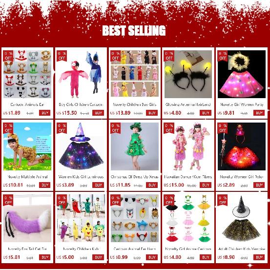 Girls Adult Children Cute Plush Anime Spotted Dog Ears Funny Animal Costume Cosplay Props Headband Skirt Nose Tail
