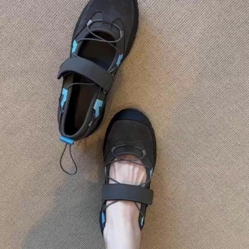 Insole Thick-soled Functional Style Korean Dad Shoes for Women 2025 Summer Ballet Sports  Jane Shoes