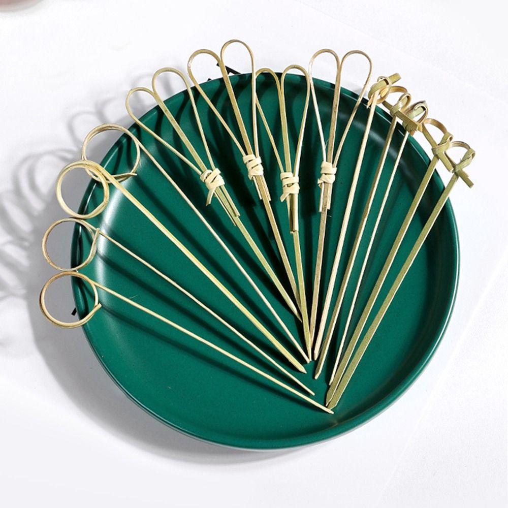 Decoration Kitchen & Bar Cocktail Decoration Bamboo Stick Fruit Stick Art Flower Stick Toothpick