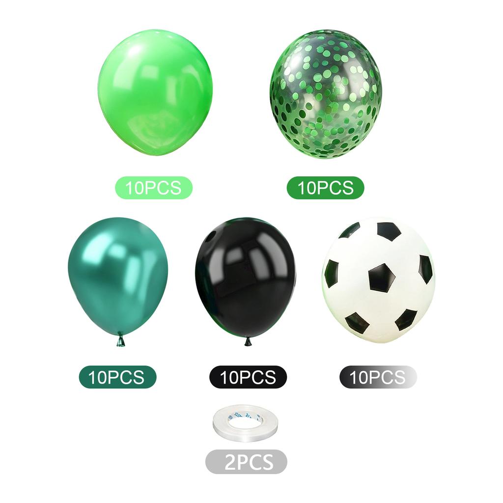 Party Balloon Decoration Set 32/50pcs Includes Latex Balloons Foil Balloons Confetti Balloons and Soccer Ball Balloons for Event Celebration