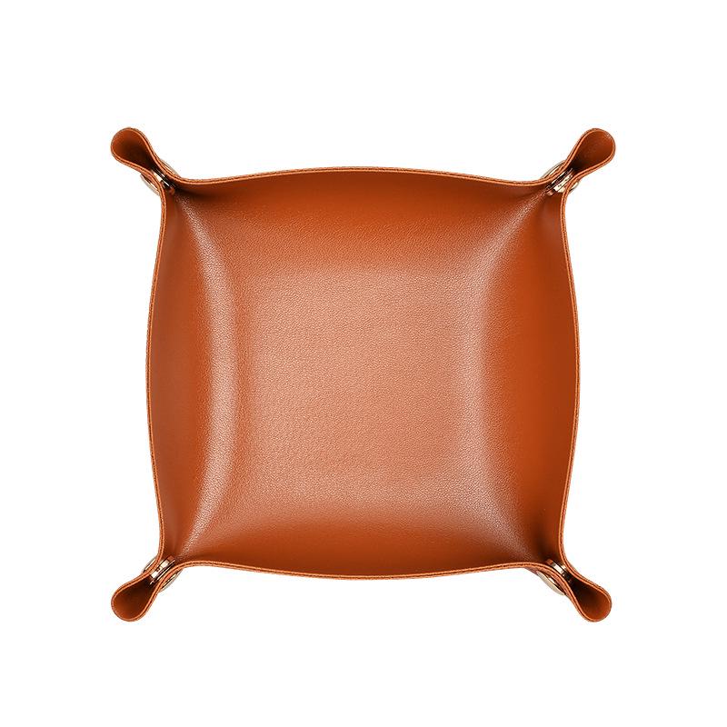 Nordic Leather Storage Tray for Keys, Cosmetics, and Sundries