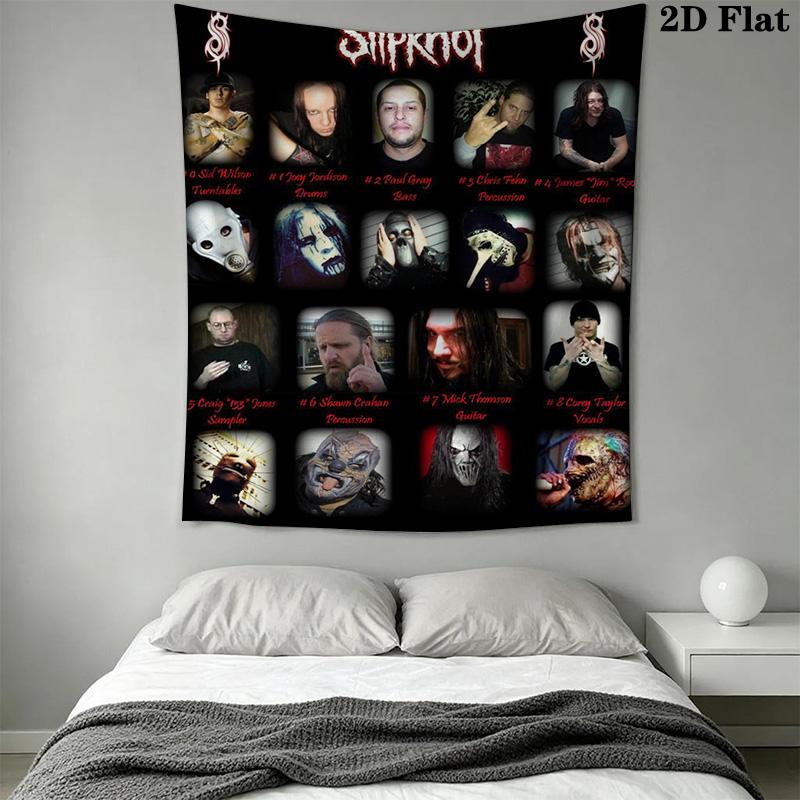Slipknot Band Logo Tapestry Tapestry Wallmounted Fashion Print Soft Wall Covering Decoration Work Of Art