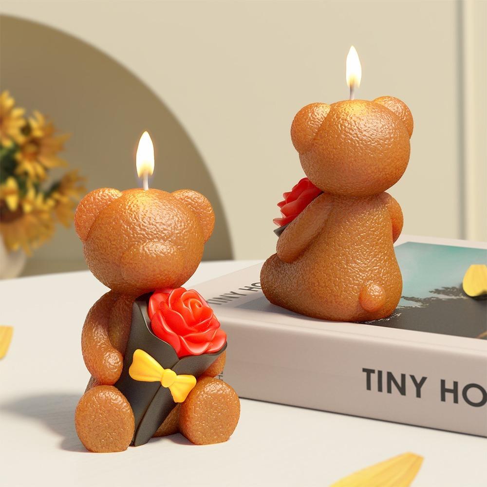 Handmade Rabbit Candle Silicone Mold Cute Drop Glue Plaster Mold  Chocolate Ice Baking Tools