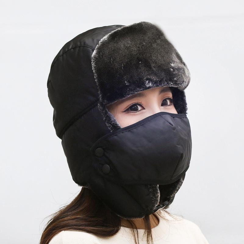 Women's Winter Fashion Warm Outdoor Riding Thickened Waterproof Windproof Cold Ear Protection Simple Practical Cotton Hat