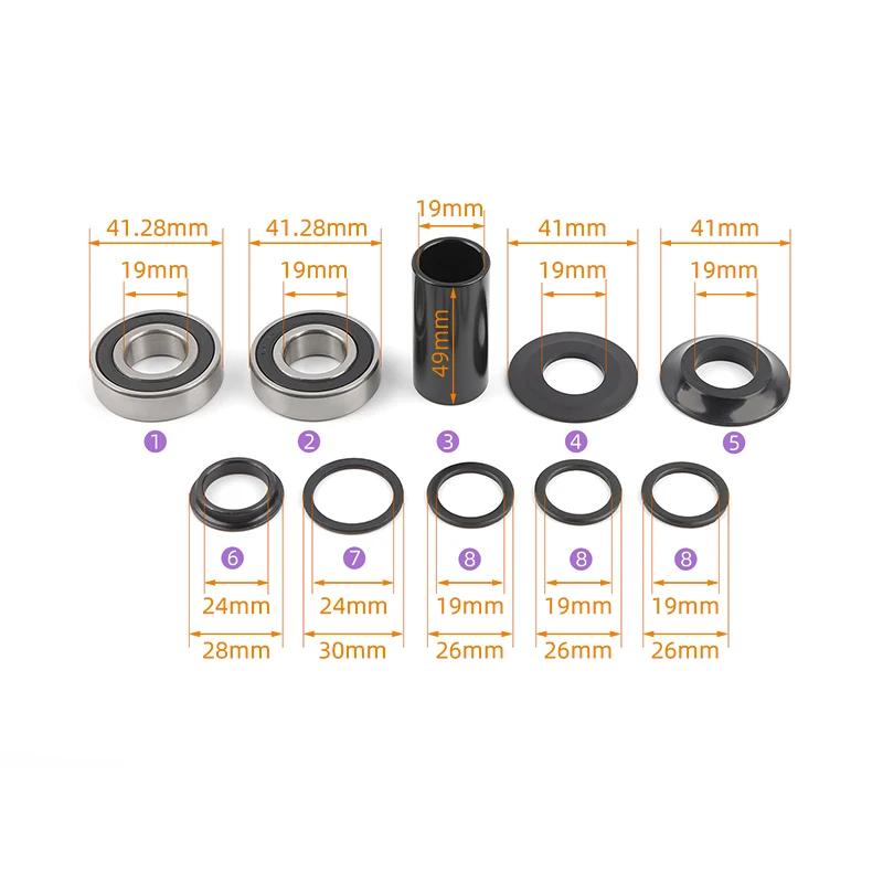 BMX Tretlager MID BB Tretlager Lager 41,28*19*11mm Achse 8T-19mm Geeignet für 19MM Tretlagerschale BB Kits