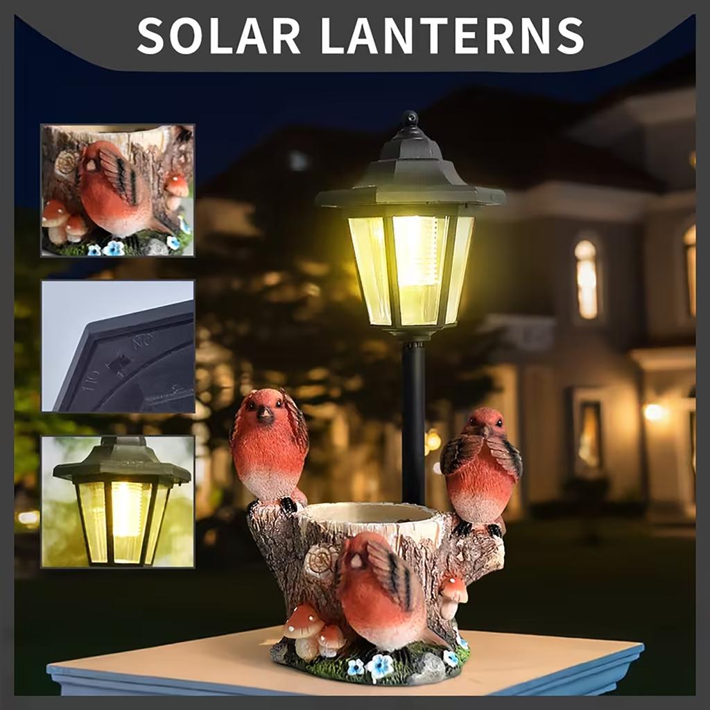 New Solar Hexagonal Garden Light, Animal Courtyard Ornament, Ranch Outdoor Flower Bed Decoration Light