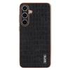 For Samsung Galaxy S24 Case Electroplating Crocodile Texture PU+TPU Anti-Drop Phone Cover