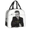 Sac isotherme personnalisé Johnny Hallyday Music Singer pour le déjeuner pour femmes Rock français Réutilisable Thermique Refroidisseur Boîte à lunch Scolaire
