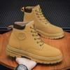 Martin boots autumn and winter new rhubarb boots high-top trendy shoes non-slip and wear-resistant boots