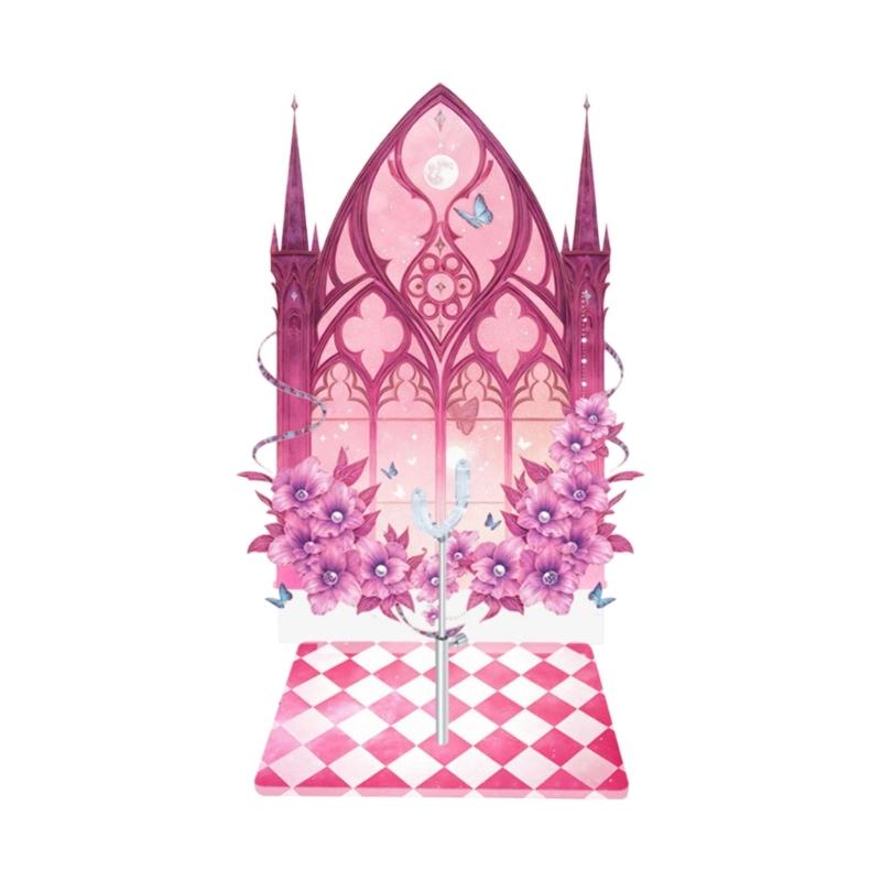 

Floral Backdrop Doll Support Stand With Flexible Height Adjustment Lightweight Construction Setup Wide Compatibility