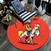 Lucky Luke2 Round Area Rug,Carpet Rug for Living Room Bedroom Sofa Playroom Decor,Non-slip Floor Mat