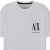 Armani Exchange SS22 Solid Color Logo Embroidered Short Sleeve T-Shirt Men Tops White 8NZTPH-ZJH4Z-1100